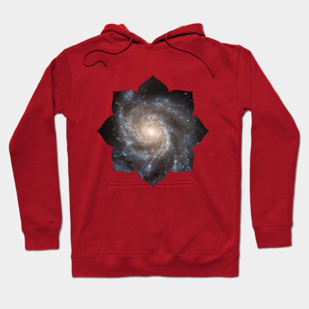 Lotus Flower Galaxy Yoga Meditation Zen Hoodie by Inogitna Designs